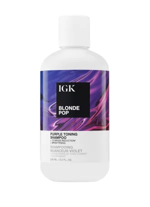 IGK BLONDE POP Purple Toning Shampoo | Brighten   Neutralize Brass | Vegan   Cruelty Free | 8 Oz