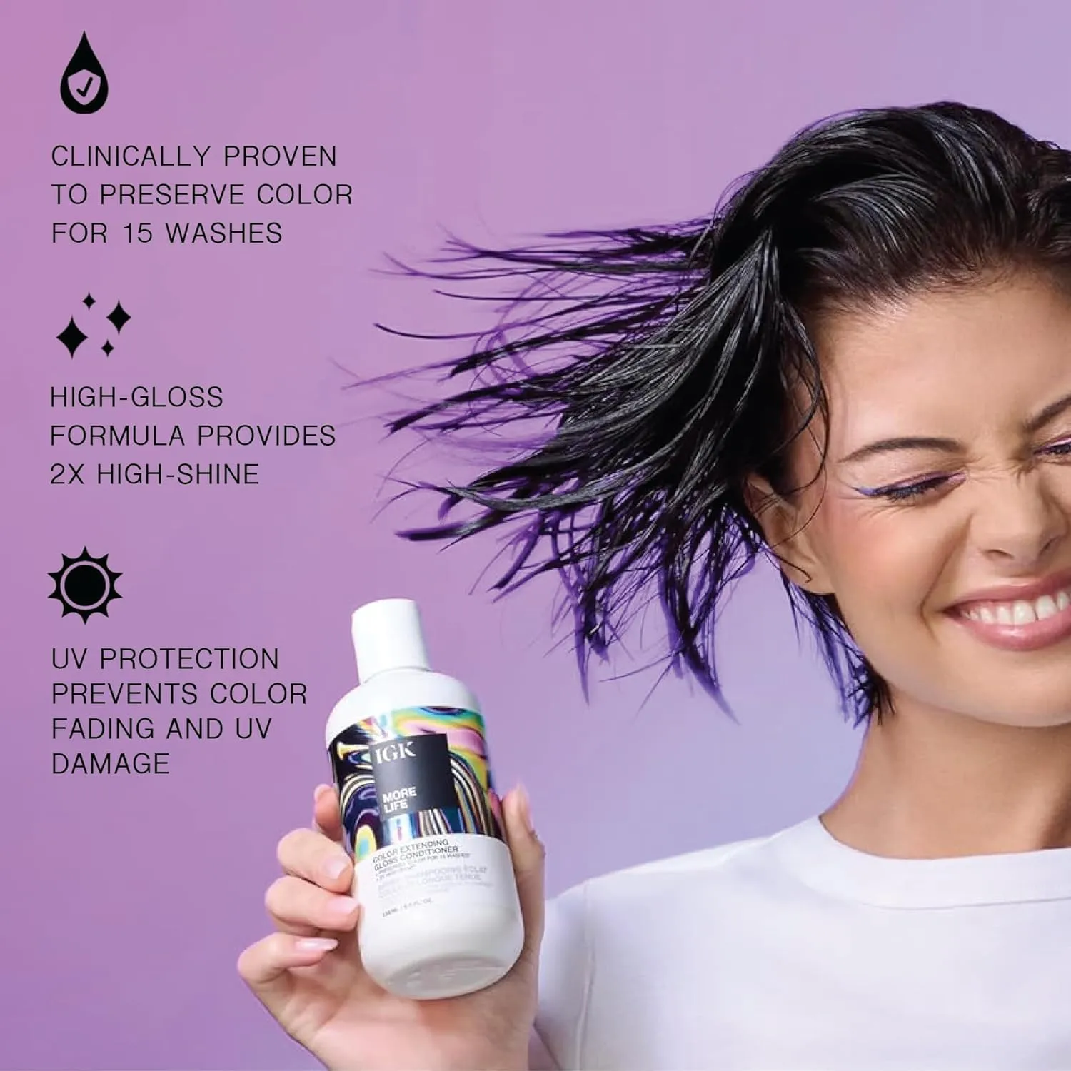 IGK More Life Color Extending Gloss Shampoo Liter