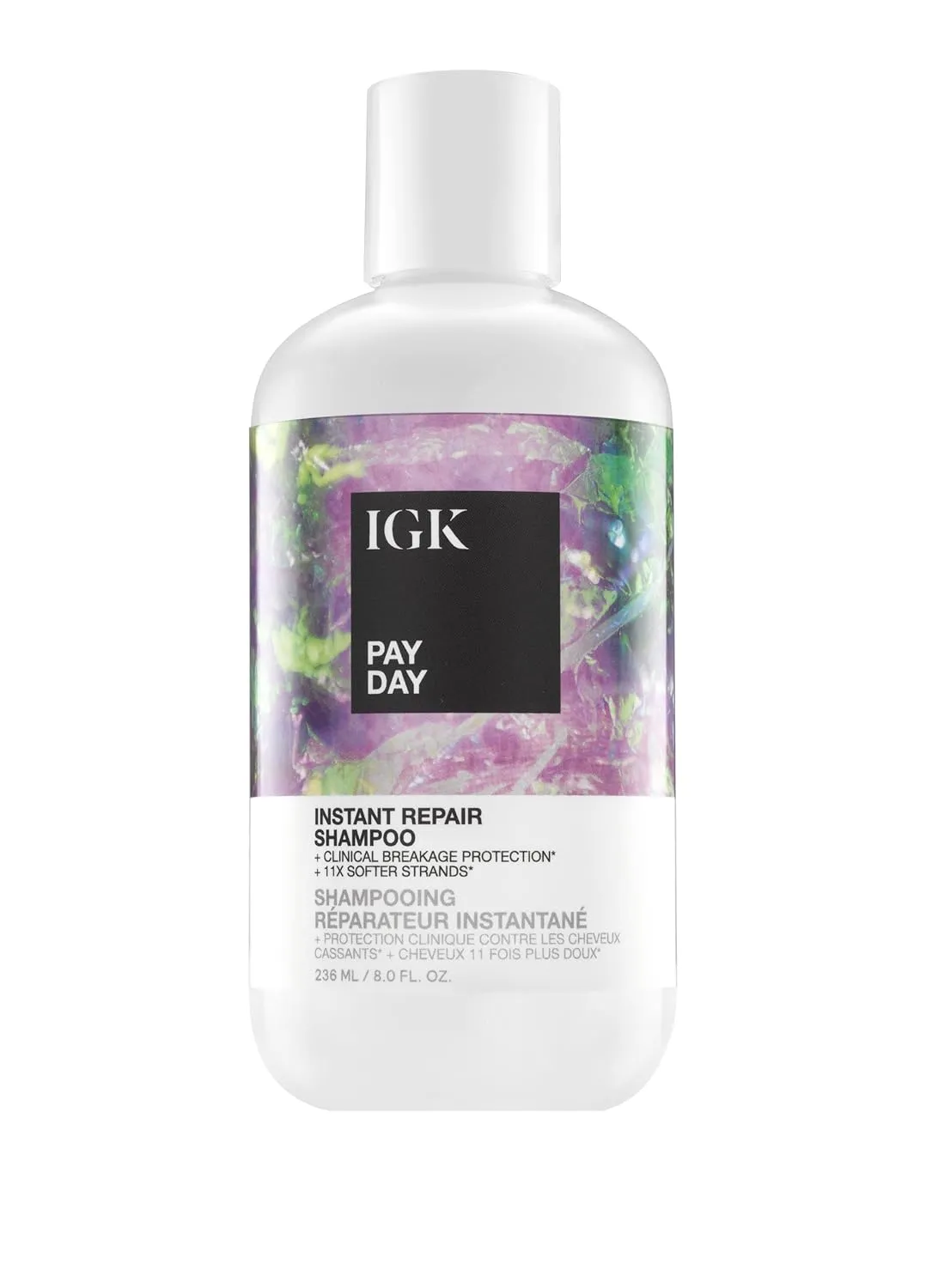 IGK PAY DAY Instant Repair Shampoo | Bond-Building   Damage Repair | Vegan   Cruelty Free | 8 Oz