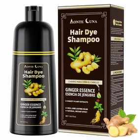IIIMEIDU Hair Dye Shampoo 3 in 1, Natural Hair Dye Semi Permanent Hair Color, Gray Hair Cover Up, Ginger Essence shampoo for Color Treated Hair for Women and Men (500ml) 1