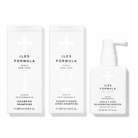 ILES FORMULA Haute Performance Shampoo   Conditioner   Scalp & Hair Rejuvenating Booster Kit - Deep Cleanse, Detangles, Stops Hair Breakage, Reduces the Signs of Hair Loss & Boosts Hair Growth