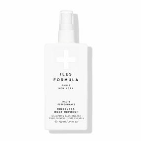 ILES FORMULA Rinseless Root Refresh – Botanical Alternative to Dry Shampoo, Absorbs Oil & Sweat, Boosts Volume, Curl Retention & Scalp Freshness with Panthenol & White Tea Flower Perfume (3.4 Fl Oz)