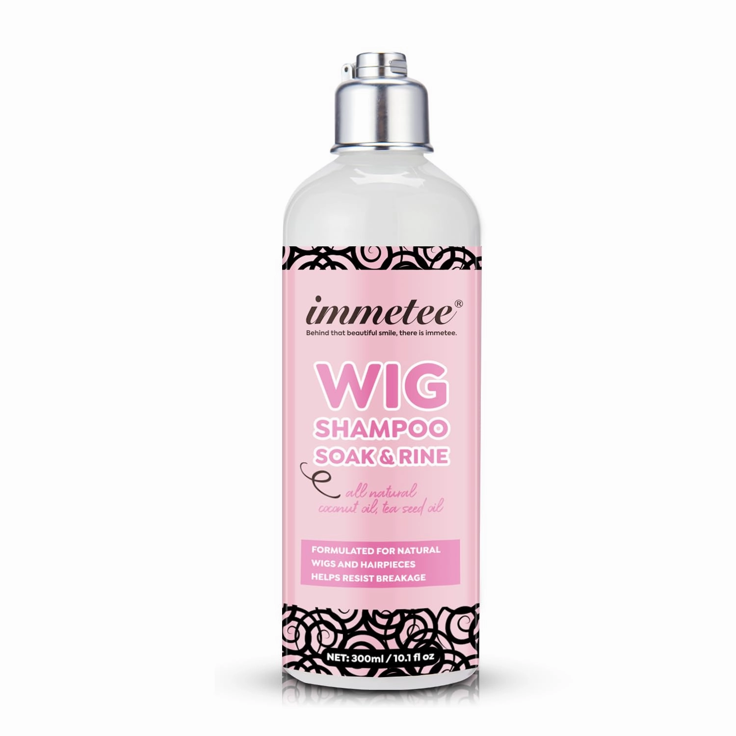 immetee 2 in 1 Shampoo & Conditioner for Wig, Soak & Rinse Wig Shampoo for Human and Synthetic Hair, Prolong Wig life. 300ml/10.1fl oz (For Synthetic Wigs)