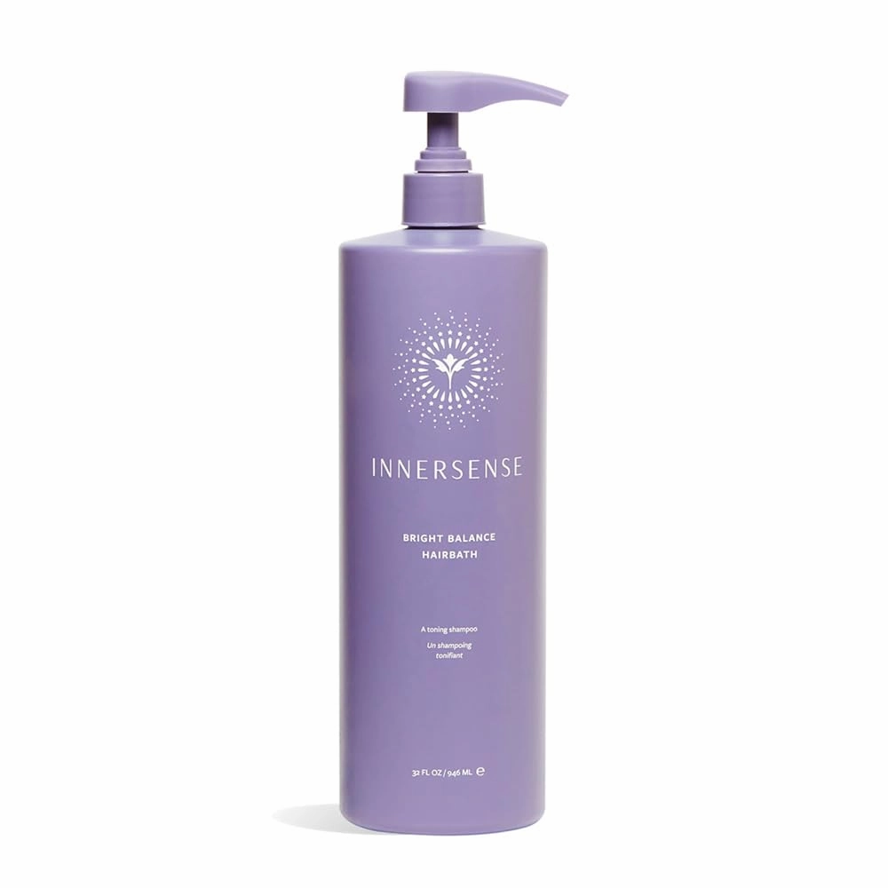 INNERSENSE Organic Beauty - Natural Bright Balance Purple Toning Hairbath | Non-Toxic, Cruelty-Free Haircare (32 fl oz | 946 ml)