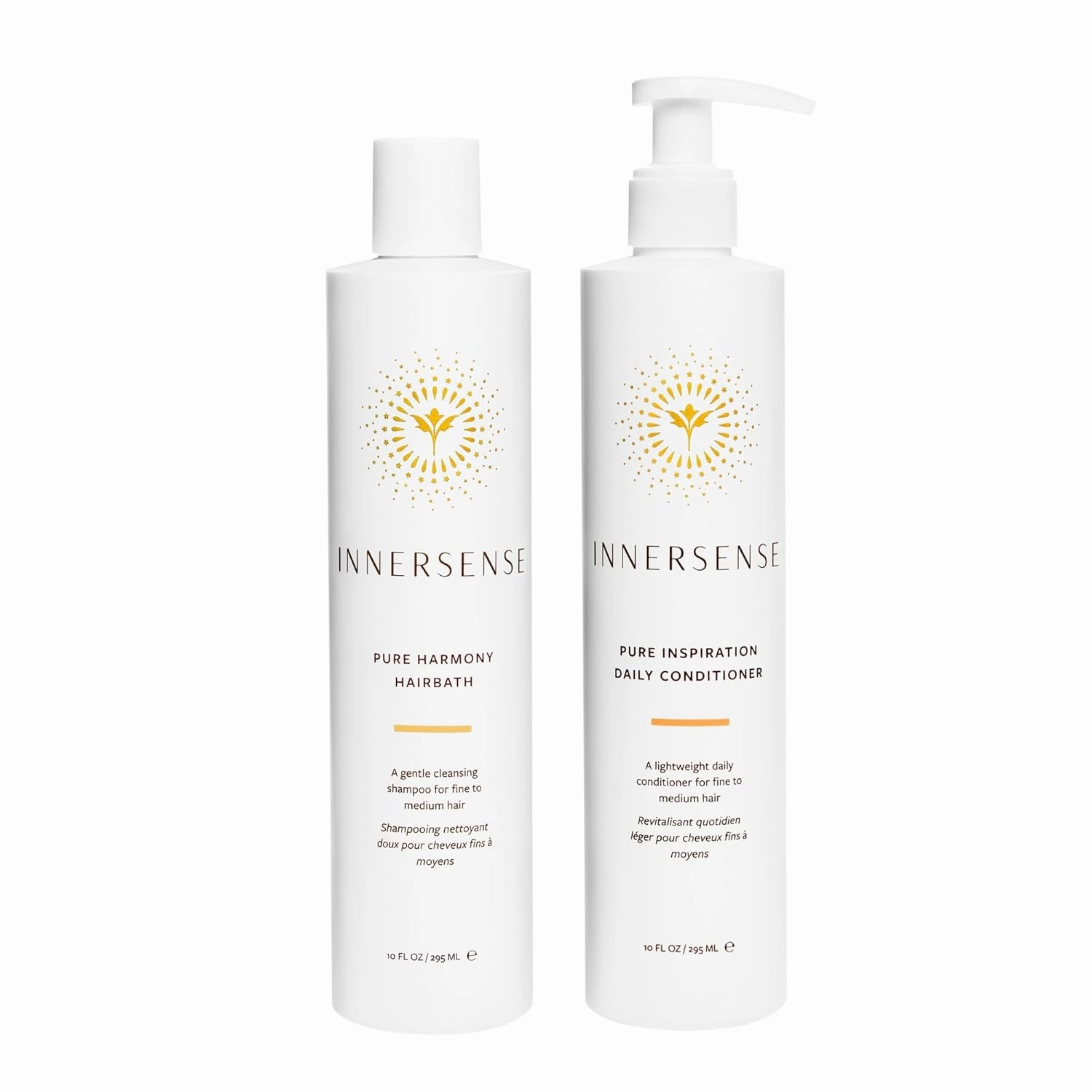 INNERSENSE Organic Beauty - Pure Harmony Hairbath Shampoo   Inspiration Conditioner Duo | Non-Toxic, Cruelty-Free, Clean Haircare (10 fl oz each)