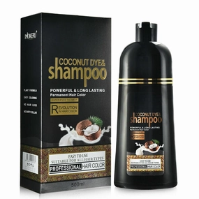 Instant Hair Dye Shampoo, 500ML Permanent Hair Color with Coconut Oil – Ammonia-Free, Gray Coverage, No Hair Loss, Easy At-Home Use for Men & Women 16.9 Fl Oz (Glowing Bright Red)