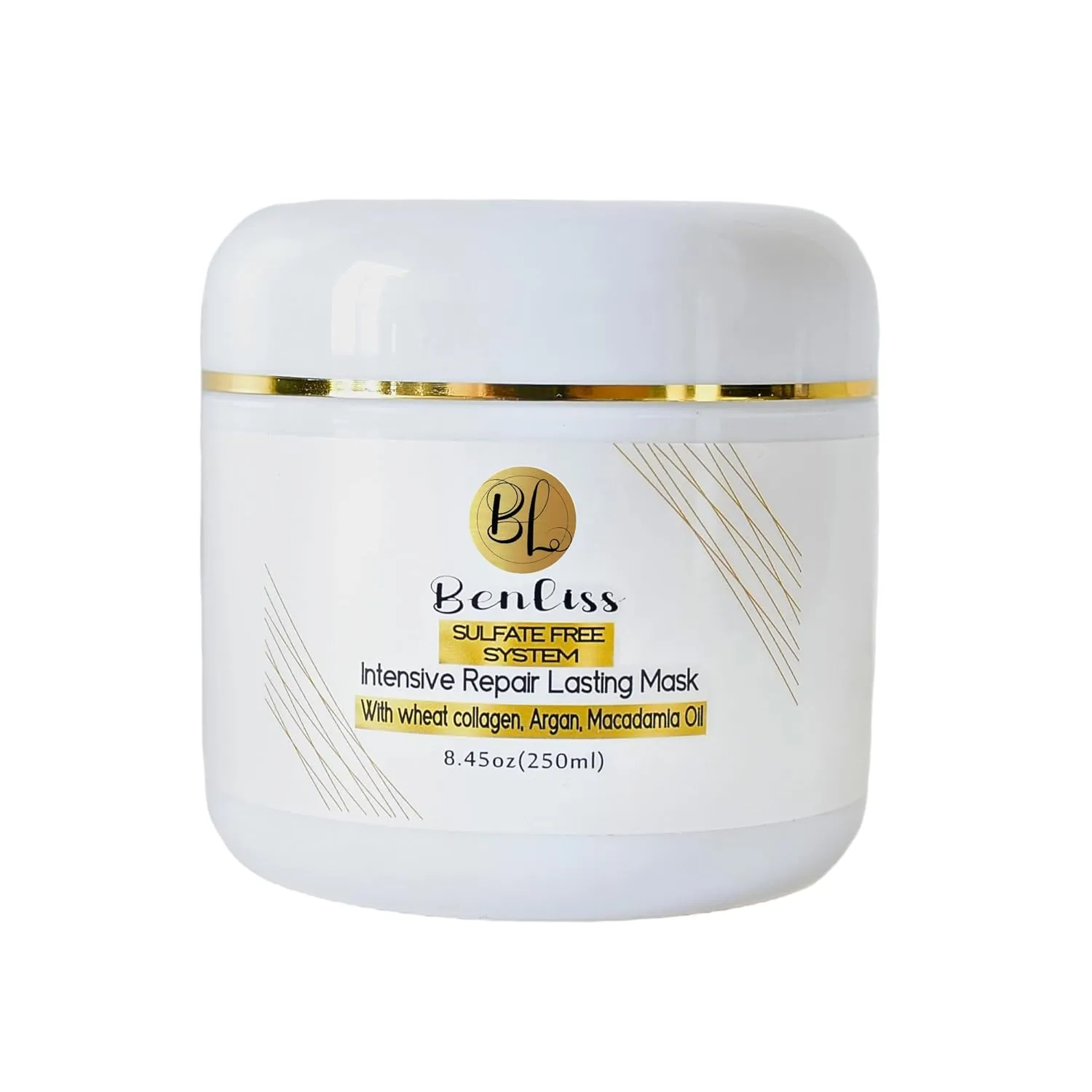 Intensive Repairs Lasting Hair Mask: Deep Conditioner for Dry, Damaged & Curly Hair with Argan and Macadamia Oil, 8.45 Fl OZ