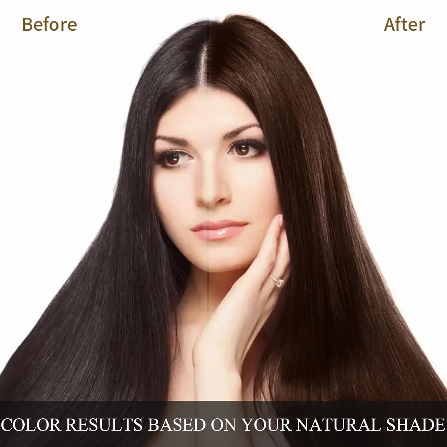 Ivnil Augeashair Dark Brown Hair Dye Shampoo for Gray Augeas Instant Color 3 in 1 Women and Men Augeo, Herbal Ingredients 100% Grey Coverage 500ML