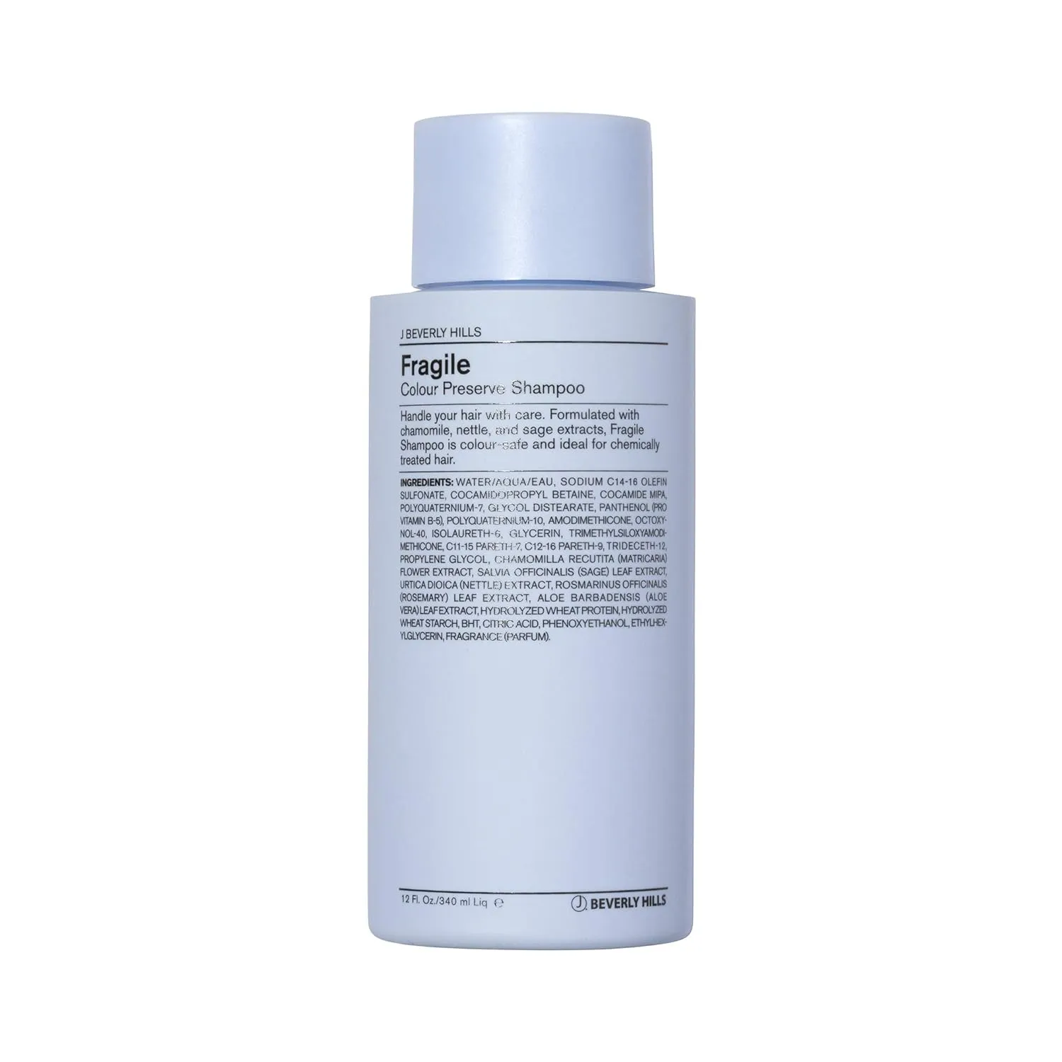 J Beverly Hills Blue Fragile Colour Preserve Shampoo with Sage Oil to Brighten Color, (3 Oz, 12 Oz, 32 Oz)