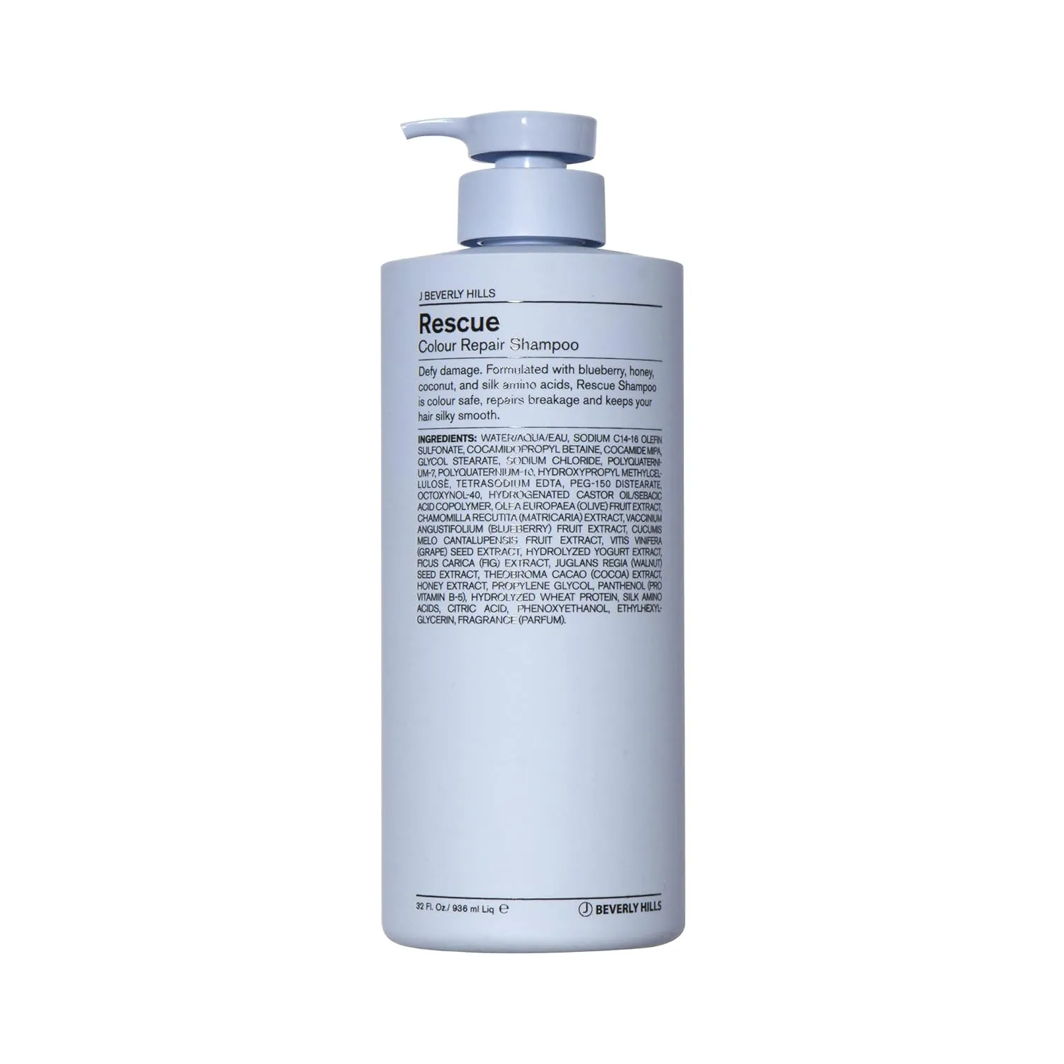 J Beverly Hills Blue Rescue Colour Repair Shampoo with Honey Extract for Hair Shine, (3 Oz, 12 Oz, 32 Oz)