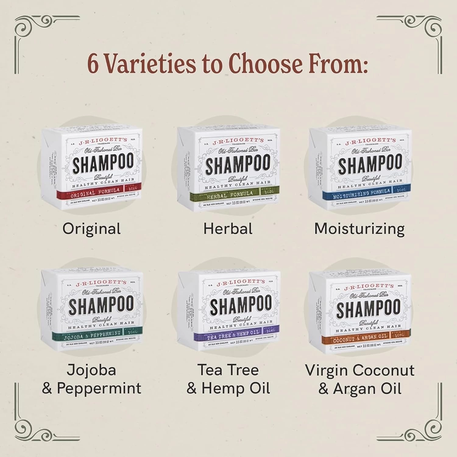 J·R·LIGGETT'S Shampoo Bar for Hair | Virgin Coconut and Argan Oil Formula | Supports Strong Healthy Hair | Nourish Follicles with Antioxidants and Vitamins | Sulfate-Free | 2 Pack 3.5oz