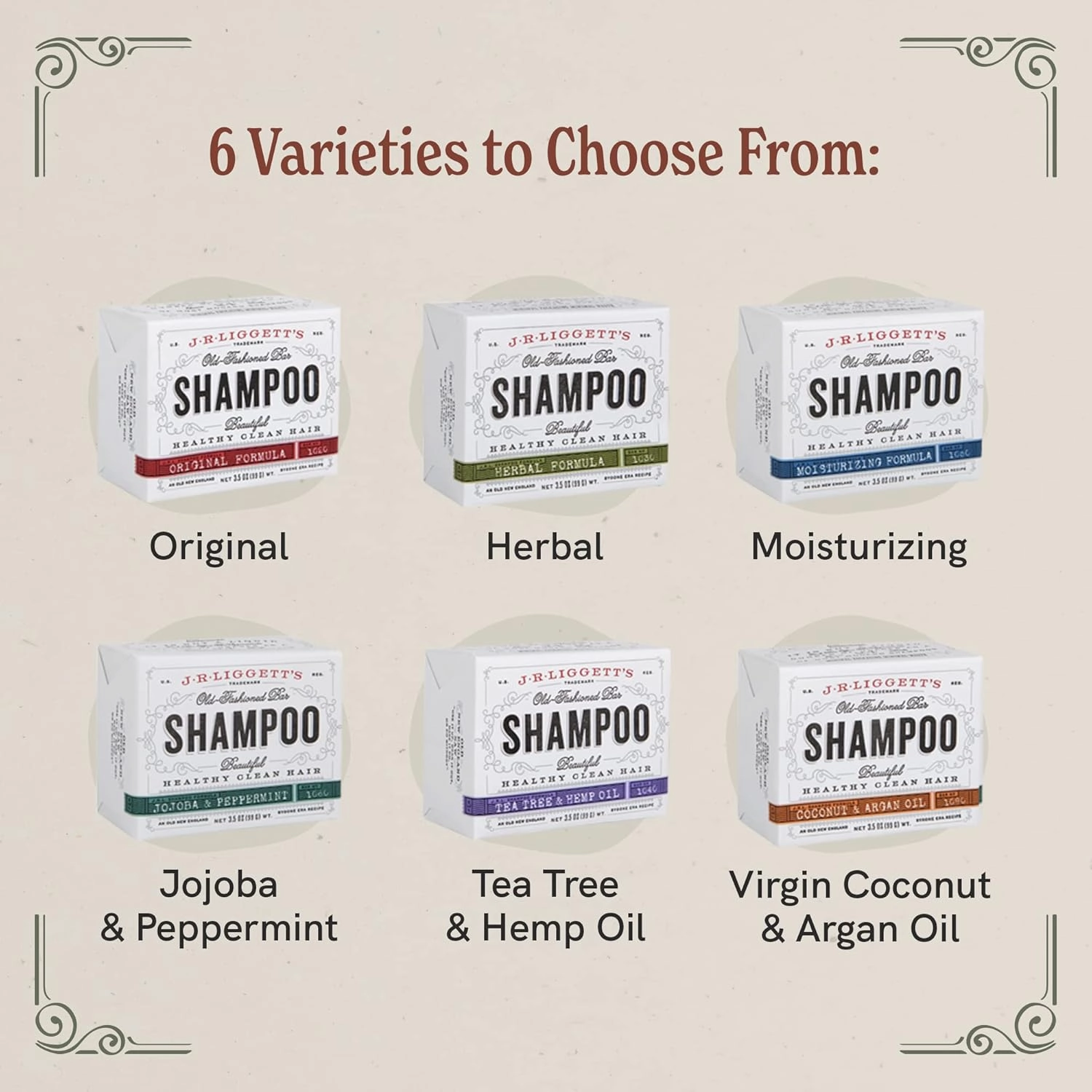 J·R·LIGGETT'S Shampoo Bar for Hair, Jojoba and Peppermint Formula, Bar to Supports Strong Healthy Hair Growth, Nourish Follicles, Antioxidants, Vitamins, Sulfate-Free, 2 Pack 3.5 oz