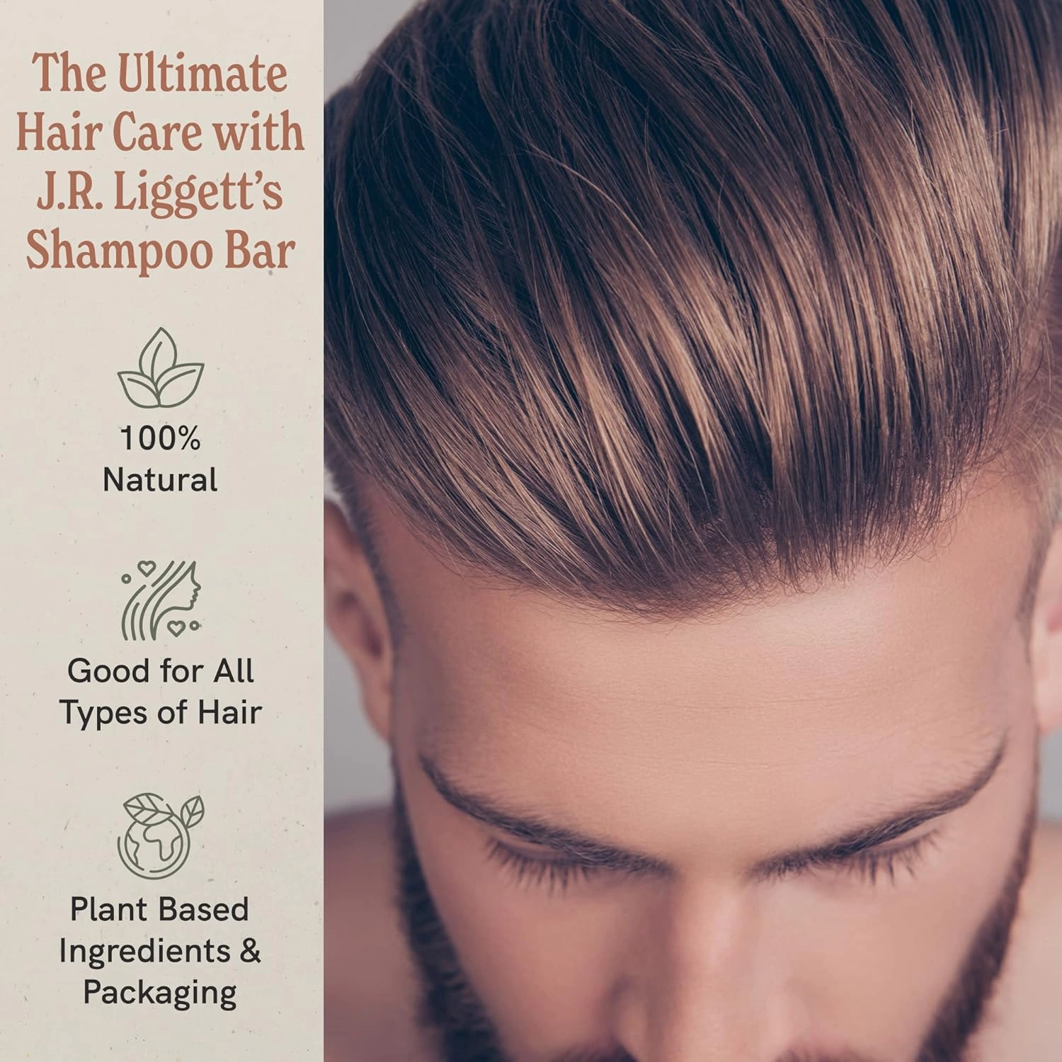 J·R·LIGGETT'S Shampoo Bar, Original Formula - Supports Strong and Healthy Hair - Nourish with Antioxidants and Vitamins - Detergent and Sulfate-Free - Set of Three 3.5 Ounce Bars