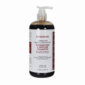 Jamaican Black Castor Oil Strengthen & Restore Shampoo with Shea Butter, Peppermint and Apple Cider Vinegar to Cleanse & Nourish, 17 Fl oz