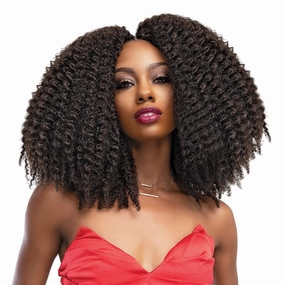 Janet Collection Crochet Braids Nala Tress 3x Afro Hot Twist(14'16'18') (5-pack, 1B)