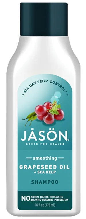 Jason Shampoo, Smoothing Grapeseed Oil & Sea Kelp, 16 Oz