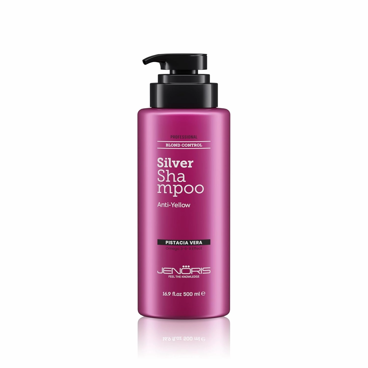 Jenoris Silver Purple Shampoo For Blonde, Silver, Gray & Lightened Hair – Neutralizes Yellow & Brassy Tones – Enriched with Natural Oils, Paraben & SLS Free, Salon Professional, 16.9 Fl Oz