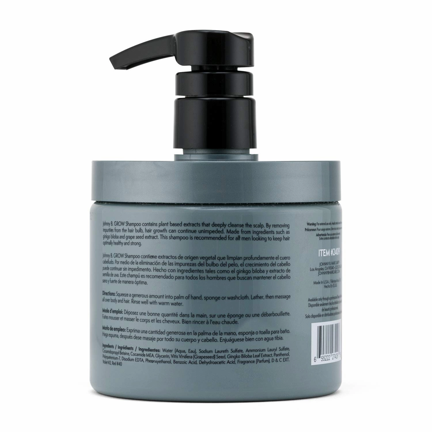 JOHNNY B. Professional Grow Hair Shampoo 16 oz.