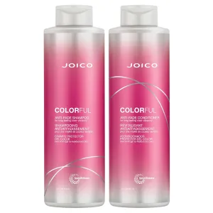 Joico Colorful Anti-Fade Shampoo and Conditioner | For Color-Treated Hair | Preserve Hair Color & Vibrancy Long-Term | Boost Shine & Reduce Breakage | With Camellia Oil & Pomegranate Extract