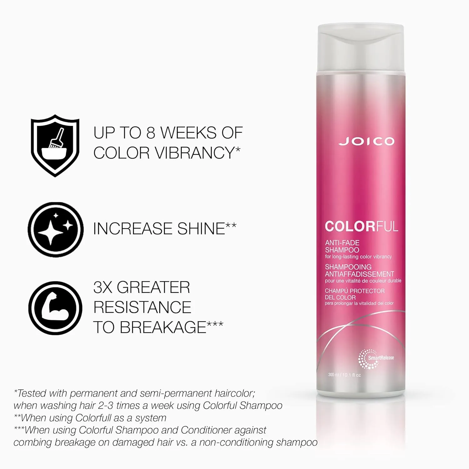 Joico Colorful Anti-Fade Shampoo and Conditioner Set | Preserve Hair Color | Long-Term Vibrancy | For Color-Treated Hair