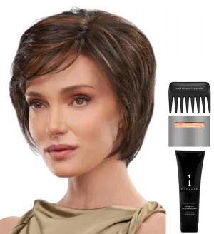 Jon Renau & Christy's Wigs Bundle - 5 Items: Stella Star Wig Q & A Booklet, 2oz Travel Size Shampoo, Cap & Wide Tooth Comb - Color: 12FS8