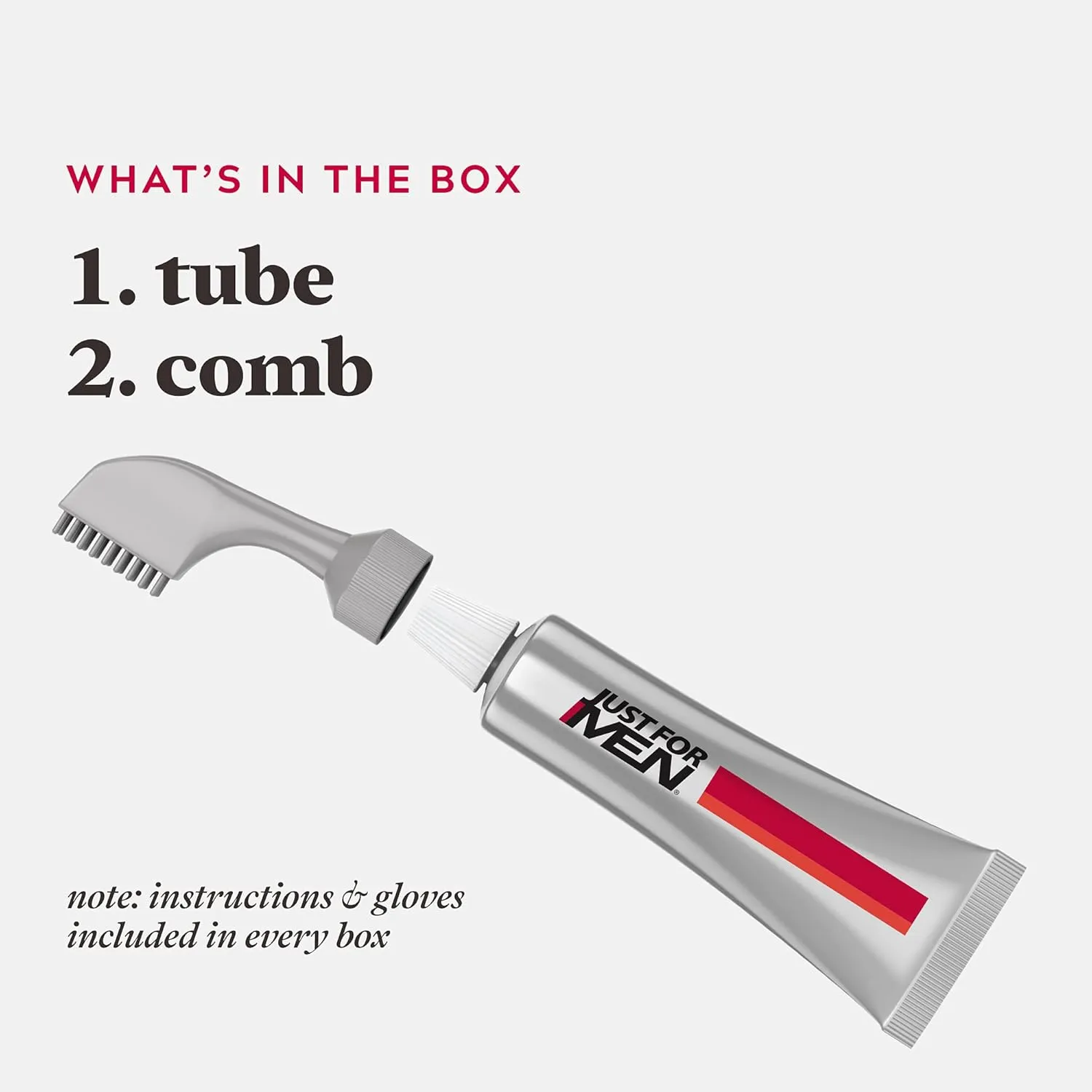 Just For Men Control GX Grey Reducing 2-in-1 Shampoo and Conditioner & Easy Comb-In Color Mens Hair Dye, Easy No Mix Application with Comb Applicator