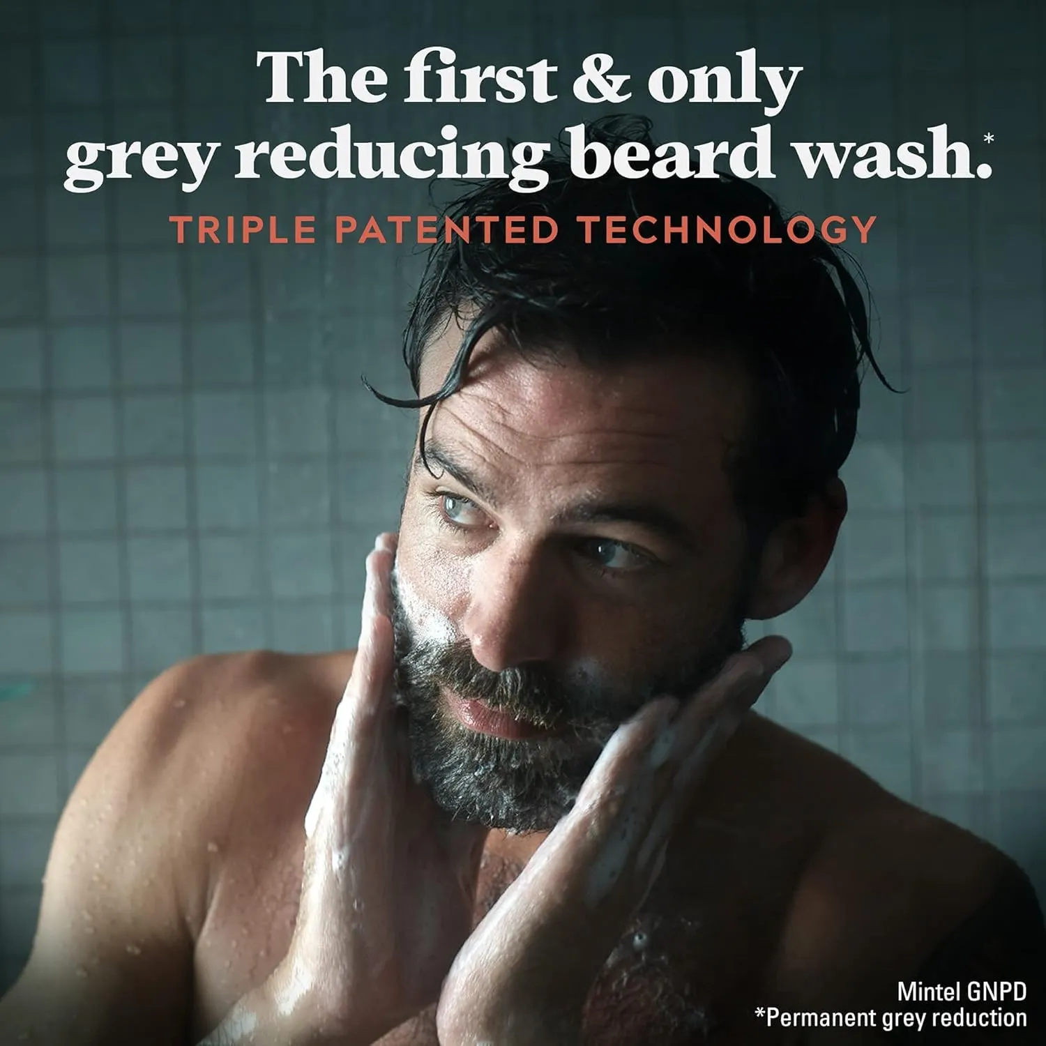Just For Men Control GX Grey Reducing Beard Wash Shampoo with Keratin, Gradually Colors Mustache and Beard, Leaves Facial Hair Thicker Softer and Fuller, 4 Fl Oz - Pack of 3 (Packaging May Vary)