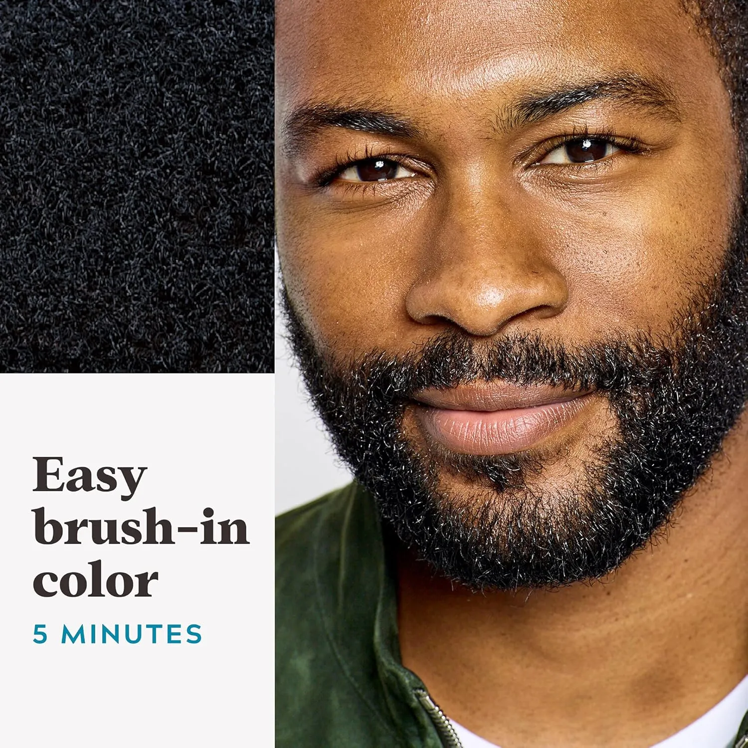 Just For Men Mustache & Beard, Beard Coloring for Gray Hair with Brush, With Keratin Biotin Aloe and Coconut Oil for Healthy Facial Hair - Jet Black, M-60, Pack of 3 (Packaging May Vary)