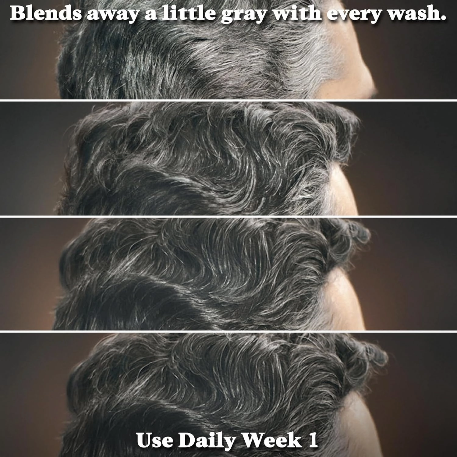 Just For Men Control GX Grey Reducing Shampoo, Gradual Hair Color with Keratin for Stronger Thicker and Healthier Looking Hair, 4 Fl Oz - Pack of 3 (Packaging May Vary)