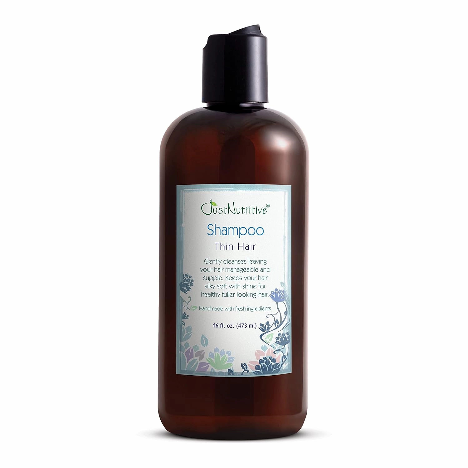 Just Nutritive Thin Hair Shampoo | Visibly Thicker Appearance | Natural Shampoo for Enhanced Volume 16 Fl Oz