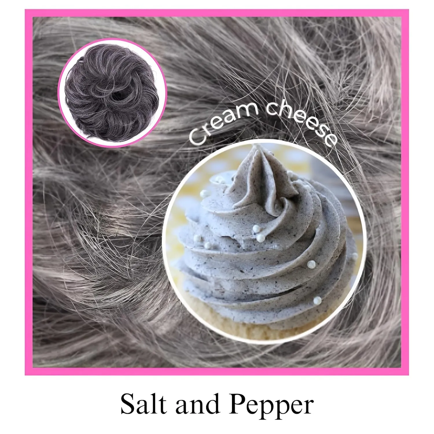 Juvabun Messy Bun 2.0 Hair Piece - Salt and pepper |Hair Pieces for Women & Men| Messy Bun Hair Piece Synthetic Hair | Everyday Wear |Washable & Realistic |Synthetic Hair Bun Scrunchie-Salt and pepper