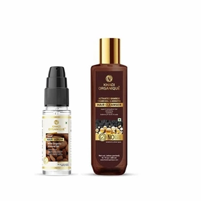 K'HADI Organique Combo Pack Hair Serum 50ML And Activated Bamboo Charcoal Shampoo For Scalp Cleansing Shampoo 200ML (Combo)