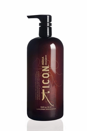 K I.C.O.N. I.C.O.N. India Shampoo, Moisturizing & Revitalizing Shampoo for All Hair Types, Enhances Volume, Adds Softness and Shine, Professional Salon Quality Product, 8.5 oz