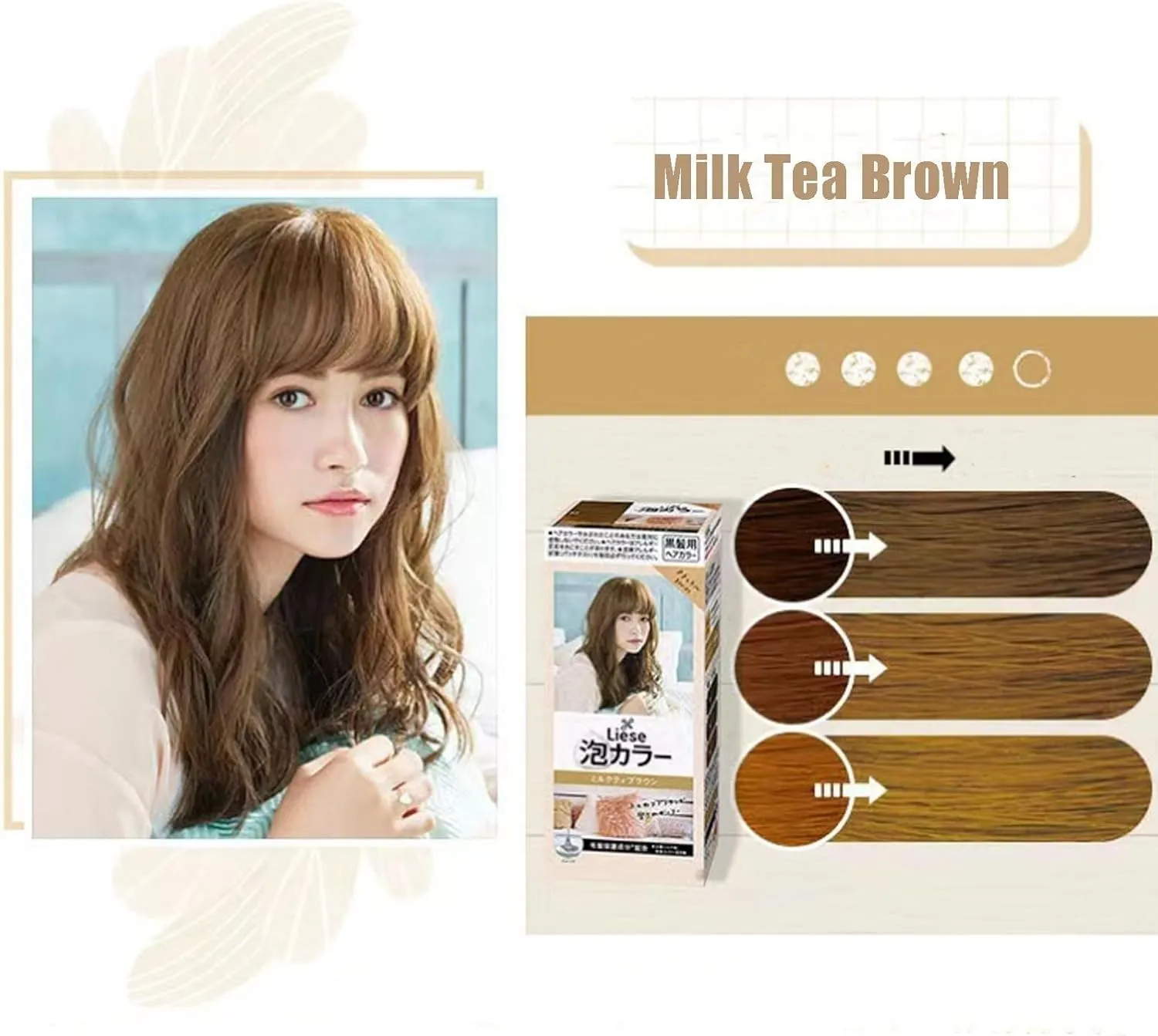 Kao Liese Prettia Bubble Foam Hair Dye Kit - All Hair Types