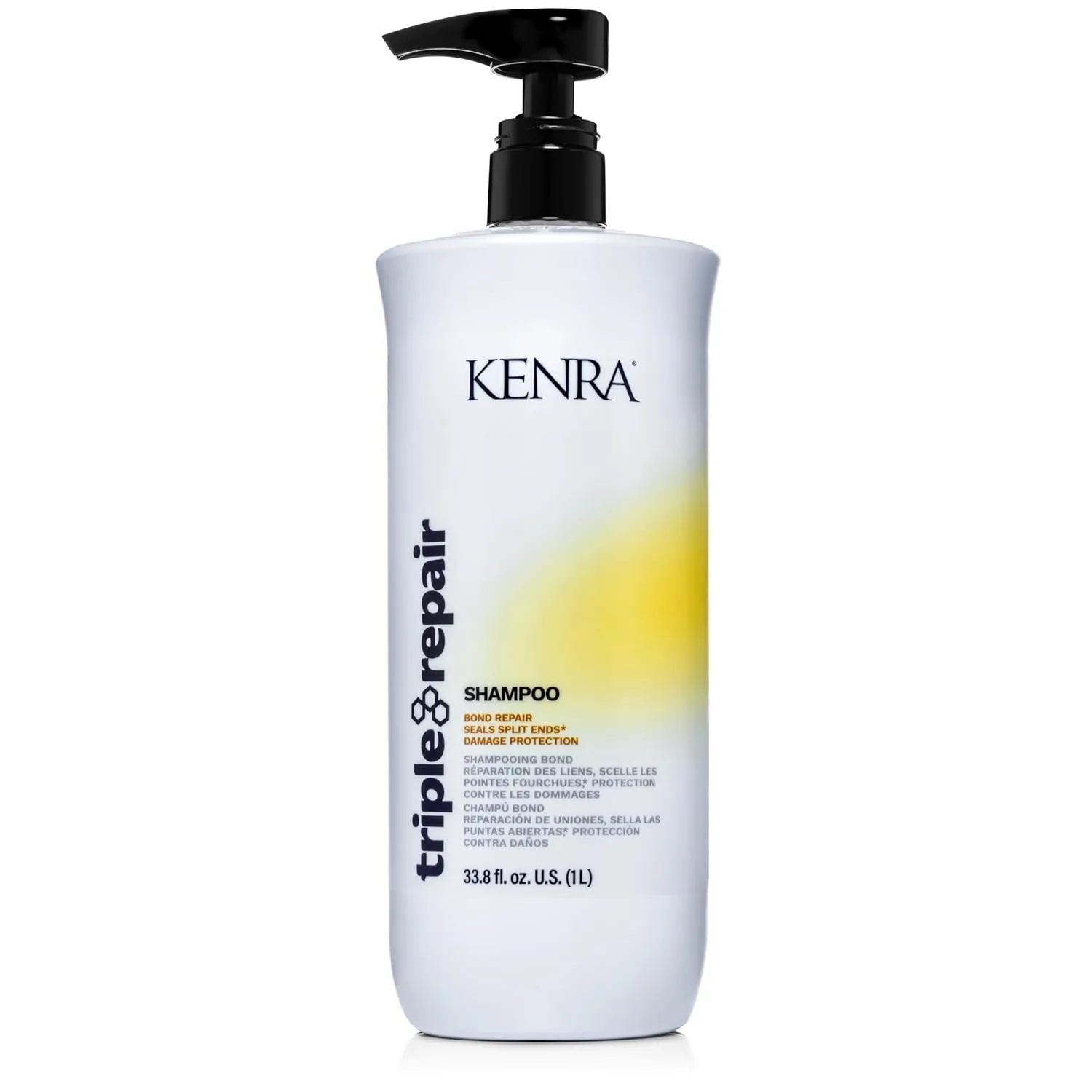 Kenra Triple Repair Shampoo | Targets & Repairs Weak or Broken Bonds | Split Ends | Damaged Hair | Bond Builder | Sulfate-Free