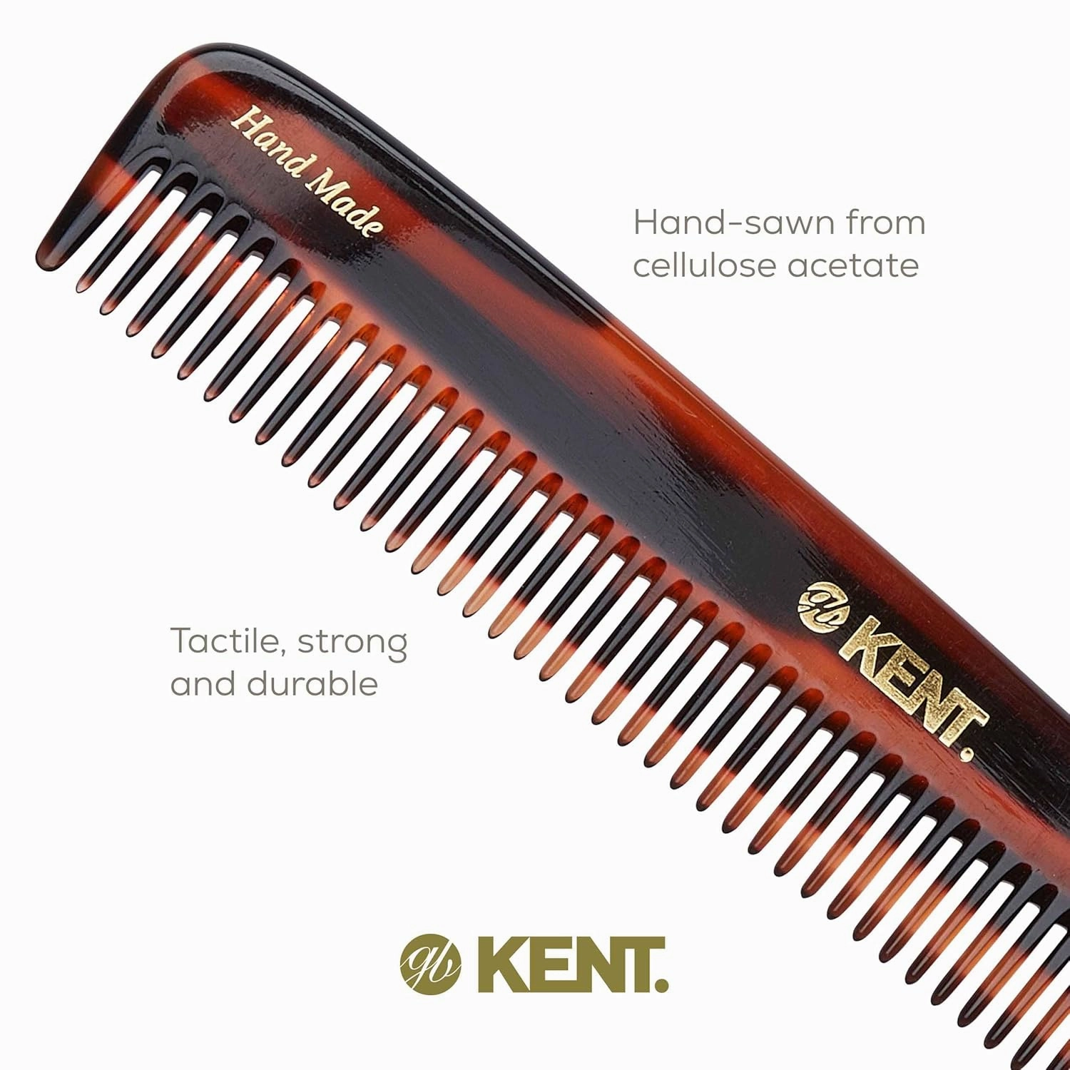 Kent - The Handmade Comb - 192 mm Coarse Toothed Dressing Table Comb Model No. R9T (3-Pack)