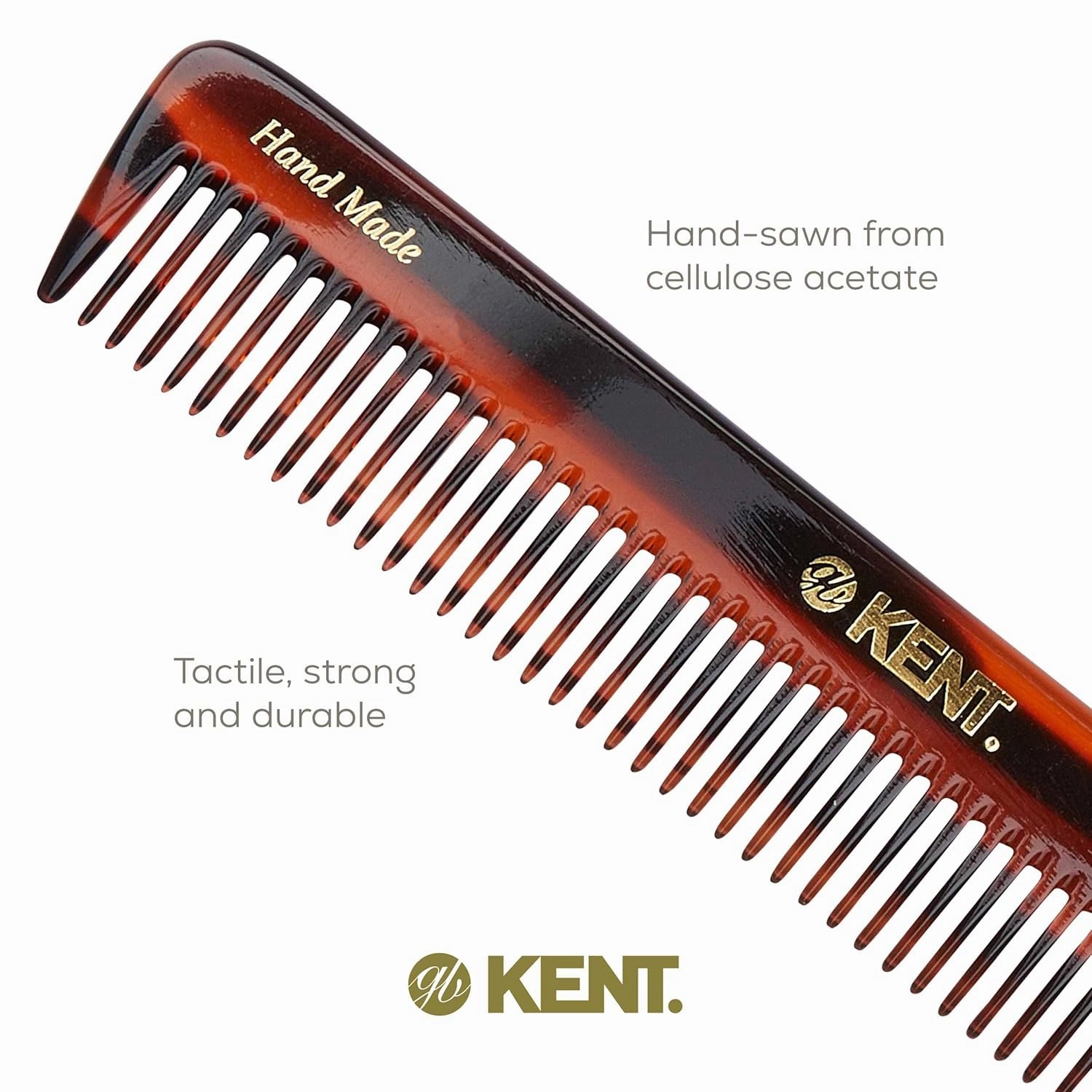 Kent R5T Wide Tooth Comb Detangling Comb, Wide Teeth Dressing Table Beard Combs Men for Thick Curly Wavy Hair, Hair Detangler Combs for Grooming Styling Beard and Mustache