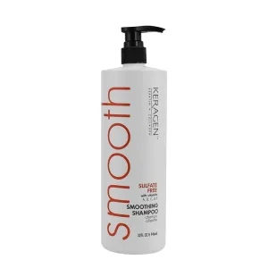 KERAGEN - Smoothing Shampoo with Keratin and Collagen for All Hair Types, Sulfate Free, 32 Oz - Moisturizes, Strengthens, Protects Color and Repair - Panthenol, Vitamins, and Jojoba Oil