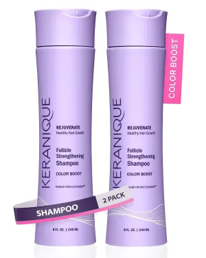Keranique Color Boost Keratin Scalp Revitalizing Shampoo, 8 fl. oz. (2 Pack)