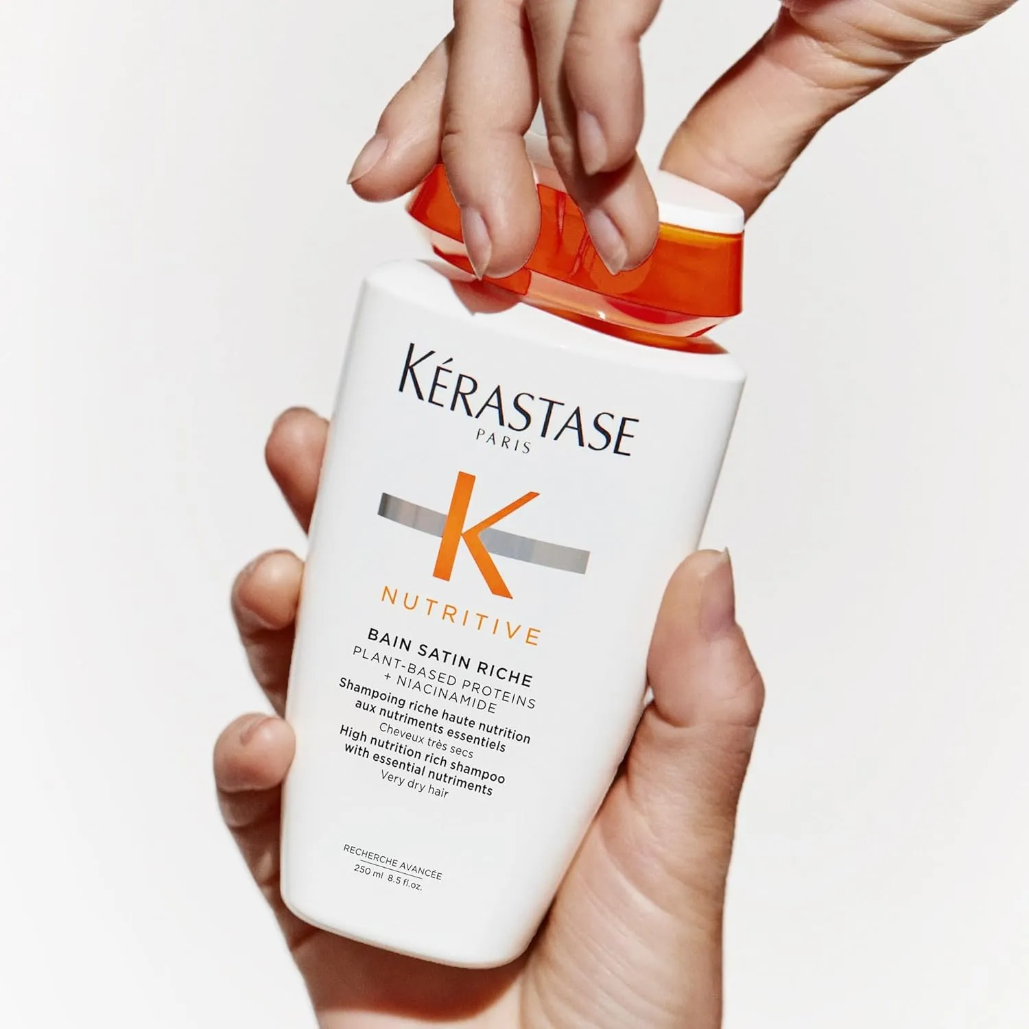 KERASTASE Nutritive Bain Satin Riche Shampoo | Cleanses & Deeply Replenishes Moisture | With Plant-Based Proteins & Niacinamide | For Medium to Thick to Dry Hair