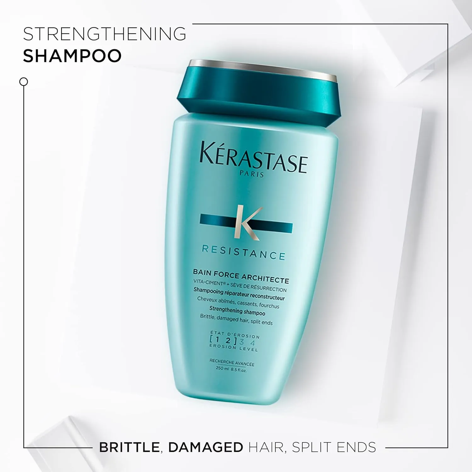 Kerastase Resistance Force Architecte Shampoo | Reconstructing Repair Shampoo | Formulated with Pro-Keratine Complex | For Weak and Damaged Hair