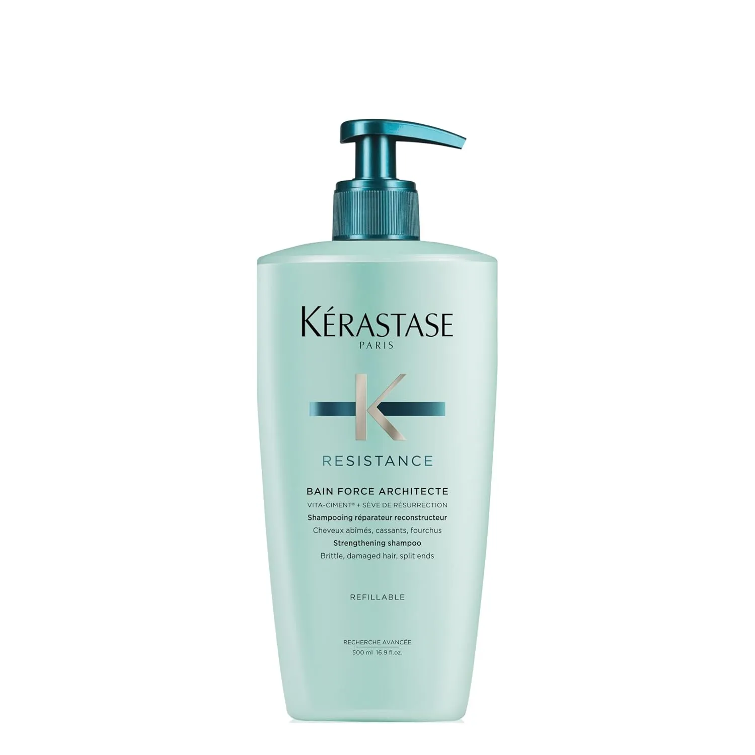 Kerastase Resistance Force Architecte Shampoo | Reconstructing Repair Shampoo | Formulated with Pro-Keratine Complex | For Weak and Damaged Hair