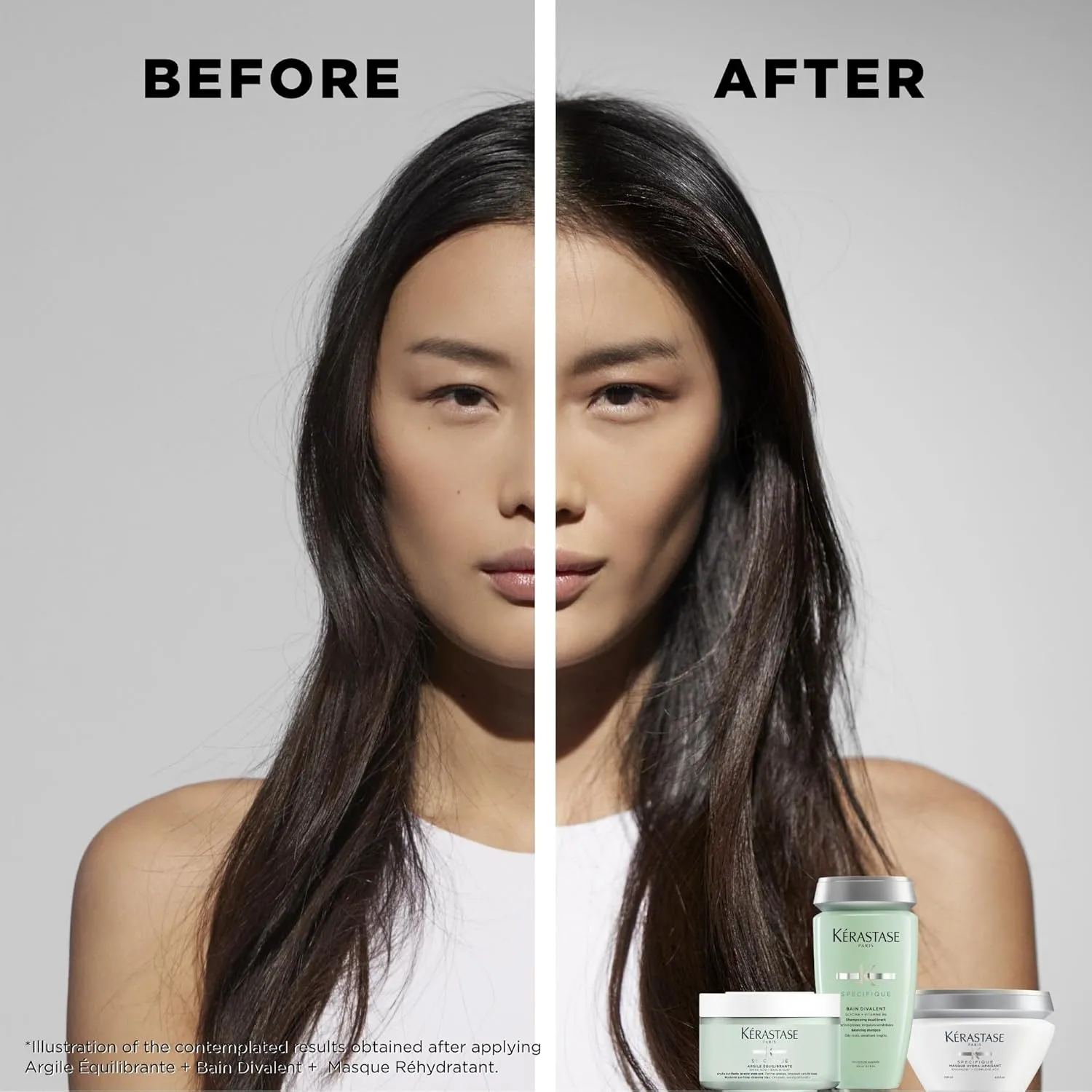 KERASTASE Specifique Balancing Shampoo for Oily Scalp & Hair, Cleanses Oil From Roots and Hydrates Dry Hair Ends