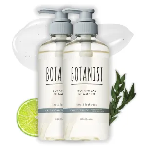 Keratin Shampoo for Women & Men Dry Hair & Oily Scalp, Organic Shampoo with Protein, Collagen& Honey Extract from Japan, Paraben& Silicone Free, SCALP CLEANSE Lime & Green Leaf 15.5 Fl Oz 2EA