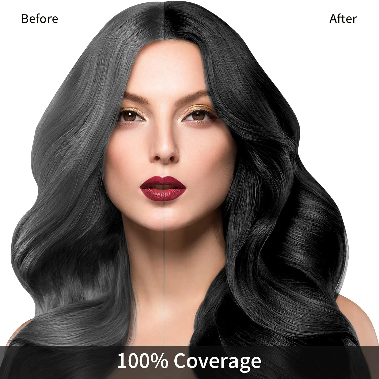 KINGMING Black Hair Dye Shampoo for Gray Coverage - 3 in 1 Herbal Instant color with 100% Cover for Women & Men (500ml)