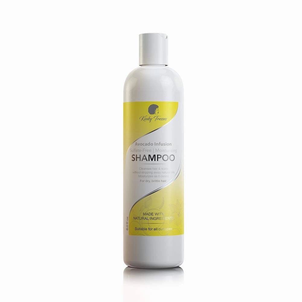 Kinky Tresses Rich Creamy Avocado Infusion Moisturizing Shampoo | Gently Cleans Away Dirt and Debris | Hydrates and Soften the Hair Shafts | Sulfate-free | 8 Oz (Shampoo)