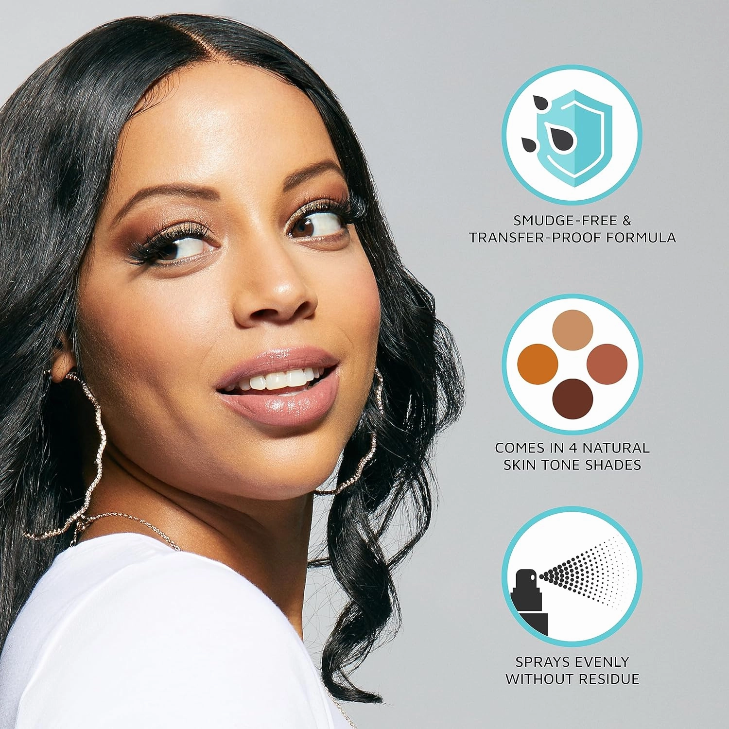 KISS Colors & Care Quick Drying Lace Tinting Spray, Medium Dark Brown, 3 oz. - Blends Lace Seamlessly, Washes Out Easily, Smudge-Free Formula, Sweat Resistant, Natural Look, Buildable Coverage