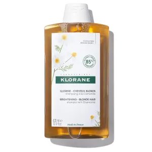 Klorane Brightening Shampoo with Chamomile - Enhances Highlights and Brightens Blonde Hair - Softens and Enhances Shine - Ultra-Gentle Formula - Dermatologist-Tested, Vegan