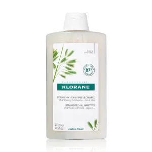 Klorane Ultra-Gentle Shampoo with Oat Milk - Sulfate-Free - Dermatologist and Pediatric Tested - Hypoallergenic, Vegan, Plant-Based Fomula - High Tolerance Formula for Whole Family