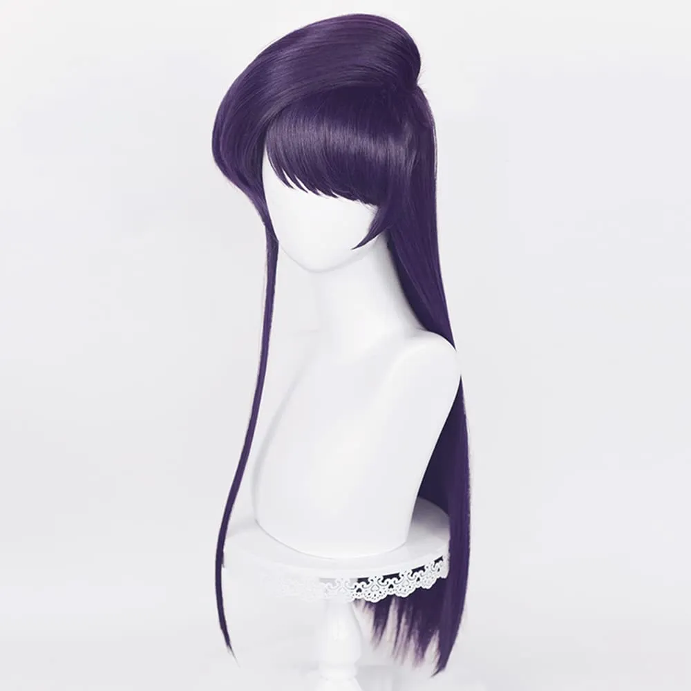 komi shoko Cosplay wig Purple 80cm (Purple(komi shoko) A)